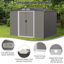 [08X06FT] Premium Outdoor Steel Tool Storage Garden Backyard Shed (SAK74185)