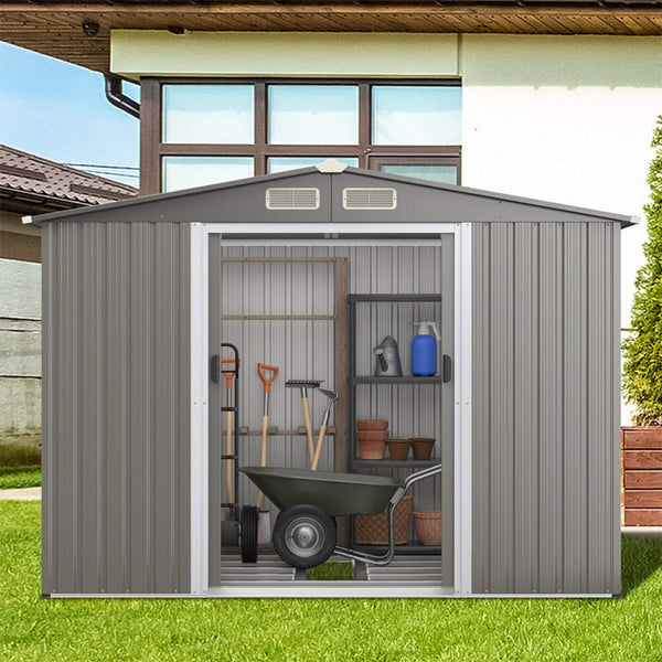 [08X06FT] Premium Outdoor Steel Tool Storage Garden Backyard Shed (SAK74185)