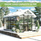 [08x12FT] Large Premium Outdoor Aluminum Polycarbonate Greenhouse With Double Swing Doors (SAK92641)