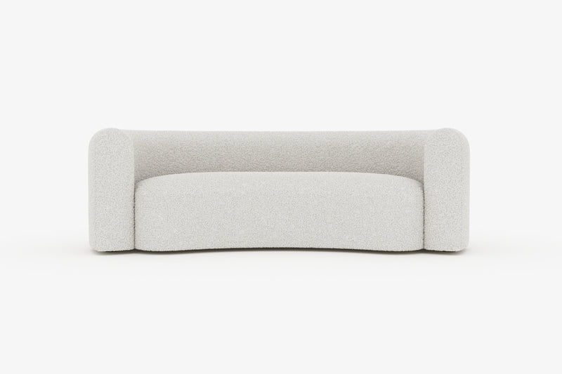 Valencia Letizia Curved Boucle Sofa, Winter White