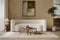 Valencia Letizia Curved Boucle Sofa, Winter White