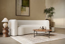 Valencia Letizia Curved Boucle Sofa, Winter White