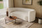 Valencia Letizia Curved Boucle Sofa, Winter White