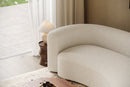 Valencia Letizia Curved Boucle Sofa, Winter White