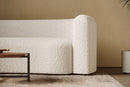 Valencia Letizia Curved Boucle Sofa, Winter White