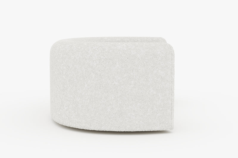 Valencia Letizia Curved Boucle Sofa, Winter White