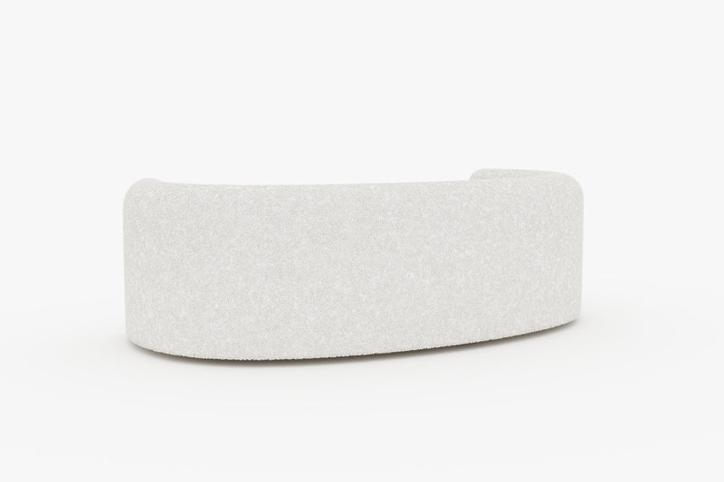Valencia Letizia Curved Boucle Sofa, Winter White