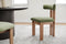 Valencia Carlo Natural Oak Wood Green Mohair Dining Chair, Green (Set of 2)