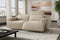 Valencia Valentina Leather Loveseat Recliner Sofa, Beige