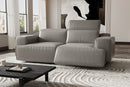 Valencia Valentina Leather Loveseat Recliner Sofa, Light Grey
