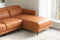 Valencia Andria Modern Right Hand Facing Top Grain Leather Reclining Sectional Sofa, Cognac Color