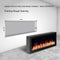 Litedeer Homes Gloria II 48" Smart Electric Fireplace with App Control and Diamond-like Crystal Media - ZEF48XCW, White