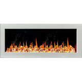 Litedeer Homes Gloria II 48" Smart Electric Fireplace with App Control and Diamond-like Crystal Media - ZEF48XCW, White