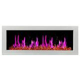 Litedeer Homes Gloria II 48" Smart Wall Mounted Electric Fireplace with App 5 Unique Flame - ZEF48XAW, White