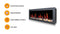 2025 New Litedeer Homes Gloria II 58" Smart Electric Fireplace with App Driftwood Log & River Rock - ZEF58VS, Silver