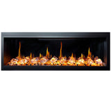 2025 New Litedeer Homes Latitude 45-inch Ultra-Slim Smart Electric Fireplace with 1-inch Trim, Multi-Flame LED, Crushed Ice Rocks, WiFi/App-Control, Flush/Recessed/Wall-Mounted (Model: ZEF45XC)