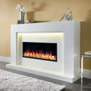 2025 New Litedeer Homes Latitude 45-inch Ultra-Slim Smart Electric Fireplace with 1-inch Trim, Multi-Flame LED, Crushed Ice Rocks, WiFi/App-Control, Flush/Recessed/Wall-Mounted (Model: ZEF45XC)