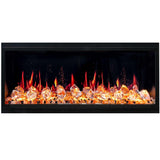 2025 New Litedeer Homes Latitude 45-inch Ultra-Slim Smart Electric Fireplace with 1-inch Trim, Multi-Flame LED, Crushed Ice Rocks, WiFi/App-Control, Flush/Recessed/Wall-Mounted (Model: ZEF45XC)