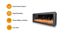 2025 New Litedeer Homes Latitude 45-inch Ultra-Slim Smart Electric Fireplace with 1-inch Trim, Multi-Flame LED, Crushed Ice Rocks, WiFi/App-Control, Flush/Recessed/Wall-Mounted (Model: ZEF45XC)