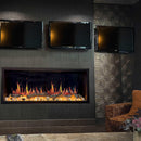 2025 NewLitedeer Homes Latitude 45" Ultra-Slim Smart Electric Fireplace – Multi-Flame LED, Driftwood Logs & River Rocks, WiFi/App-Control, Flush/Recessed/Wall-Mounted (Model: ZEF45X)