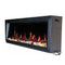 2025 NewLitedeer Homes Latitude 45" Ultra-Slim Smart Electric Fireplace – Multi-Flame LED, Driftwood Logs & River Rocks, WiFi/App-Control, Flush/Recessed/Wall-Mounted (Model: ZEF45X)