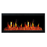 2025 New Litedeer Homes Latitude 45-inch Smart Electric Fireplace with 1-inch Trim Reflective Amber Glass - ZEF45XA