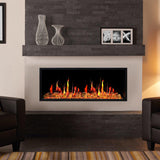 2025 New Litedeer Homes Latitude 45-inch Smart Electric Fireplace with 1-inch Trim Reflective Amber Glass - ZEF45XA