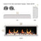 2025 New Litedeer Homes Latitude 55-inch Built-in Smart Electric Fireplace with 1-inch Trim, Multi-Flame LED, Driftwood Logs & River Rocks, WiFi/App-Control, Flush/Recessed/Built-in (Model: ZEF55V)