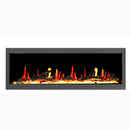 2025 New Litedeer Homes Latitude 55-inch Built-in Smart Electric Fireplace with 1-inch Trim, Multi-Flame LED, Driftwood Logs & River Rocks, WiFi/App-Control, Flush/Recessed/Built-in (Model: ZEF55V)