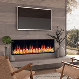 2025 New Litedeer Homes Latitude 55 inch Built-in Smart Electric Fireplace with Crackling Sounds, Diamond-like Crystal - ZEF55VC