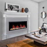2025 New Litedeer Homes Latitude 55 inch Built-in Smart Electric Fireplace with Crackling Sounds, Diamond-like Crystal - ZEF55VC