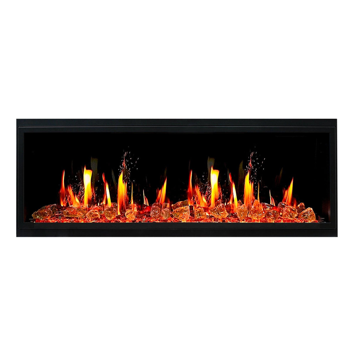 2025 New Litedeer Homes Latitude 55" Smart Electric Fireplace with Reflective Amber Glass - ZEF55VA