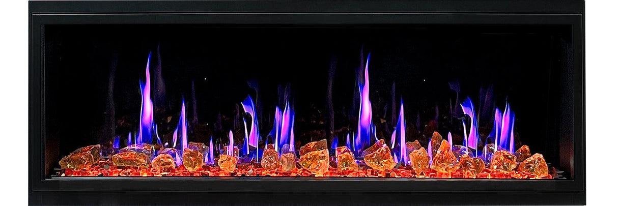 2025 New Litedeer Homes Latitude 55" Smart Electric Fireplace with Reflective Amber Glass - ZEF55VA