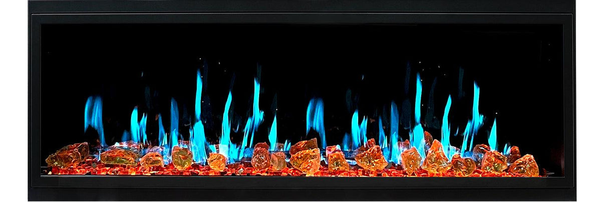 2025 New Litedeer Homes Latitude 55" Smart Electric Fireplace with Reflective Amber Glass - ZEF55VA