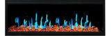 2025 New Litedeer Homes Latitude 55" Smart Electric Fireplace with Reflective Amber Glass - ZEF55VA