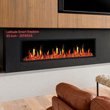 2025 New Litedeer Homes Latitude 65" Smart Built-in Electric Fireplace with Reflective Amber Glass - ZEF65XA