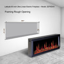 2025 New Litedeer Homes Latitude 65" Smart Built-in Electric Fireplace with Reflective Amber Glass - ZEF65XA