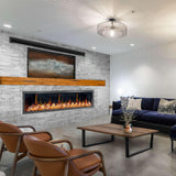 2025 New Litedeer Homes Latitude 75 inch Smart Control HD LED Electric Fireplace Wifi Enabled (Model: ZEF75VC),Black