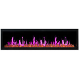Litedeer Homes Latitude 75-inch Built-in Electric Fireplace with Wifi, Fireplace App, 5 Unique Flame -ZEF75VA