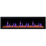 Litedeer Homes Latitude 75-inch Built-in Electric Fireplace with Wifi, Fireplace App, 5 Unique Flame -ZEF75VA
