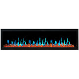 Litedeer Homes Latitude 75-inch Built-in Electric Fireplace with Wifi, Fireplace App, 5 Unique Flame -ZEF75VA