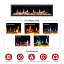 2025 New Lited eer Homes Latitude 75-inch Ultra-Sleek Smart Electric Fireplace with 1-inch Trim – Multi-Flame LED, Driftwood Logs & River Rocks, WiFi/App-Control, Flush/Recessed/Built-in Wall (Model: ZEF75V)