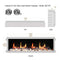 2025 New Lited eer Homes Latitude 75-inch Ultra-Sleek Smart Electric Fireplace with 1-inch Trim – Multi-Flame LED, Driftwood Logs & River Rocks, WiFi/App-Control, Flush/Recessed/Built-in Wall (Model: ZEF75V)