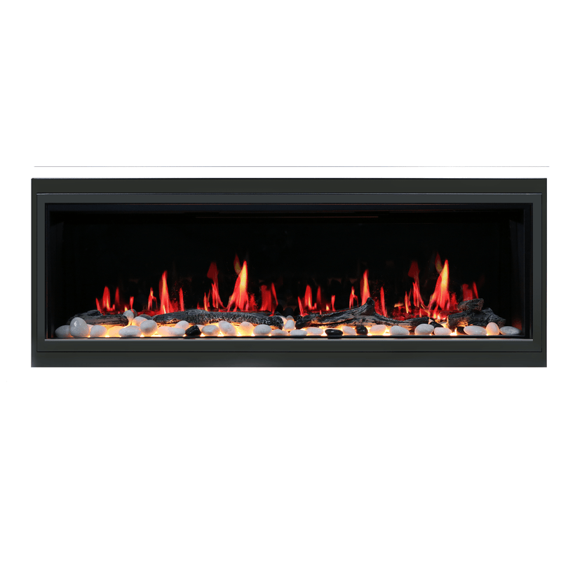 2025 New Lited eer Homes Latitude 75-inch Ultra-Sleek Smart Electric Fireplace with 1-inch Trim – Multi-Flame LED, Driftwood Logs & River Rocks, WiFi/App-Control, Flush/Recessed/Built-in Wall (Model: ZEF75V)