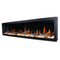 2025 New Lited eer Homes Latitude 75-inch Ultra-Sleek Smart Electric Fireplace with 1-inch Trim – Multi-Flame LED, Driftwood Logs & River Rocks, WiFi/App-Control, Flush/Recessed/Built-in Wall (Model: ZEF75V)