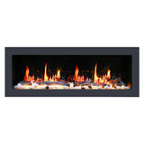 2025 New Litedeer Homes Latitude II 48-in Wall Mounted Smart Electric Fireplace with App, Crackling Sounds, Driftwood Log & River Rock - ZEF48X