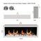 2025 New Litedeer Homes Latitude II 48-in Wall Mounted Smart Electric Fireplace with App, Crackling Sounds, Driftwood Log & River Rock - ZEF48X