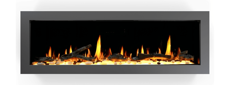 2025 New Litedeer Homes Latitude II 48-in Wall Mounted Smart Electric Fireplace with App, Crackling Sounds, Driftwood Log & River Rock - ZEF48X