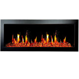 Litedeer Homes Latitude II 48 inch Wall Mount Smart Electric Fireplace with Reflective Amber Glass - ZEF48XA