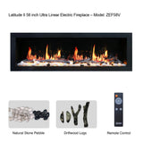 2025 New Litedeer Homes Latitude II 58-inch Wall Mount Smart Electric Fireplace with Multi-flame, Crackling Sounds - ZEF58V